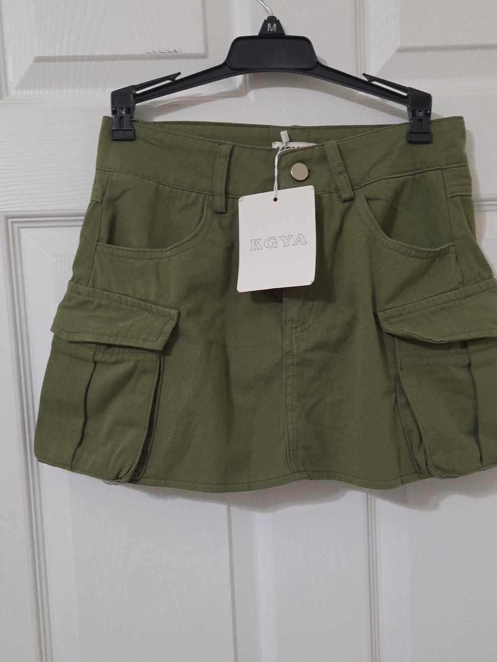 Olive Green Women's Cargo Mini Skirt
